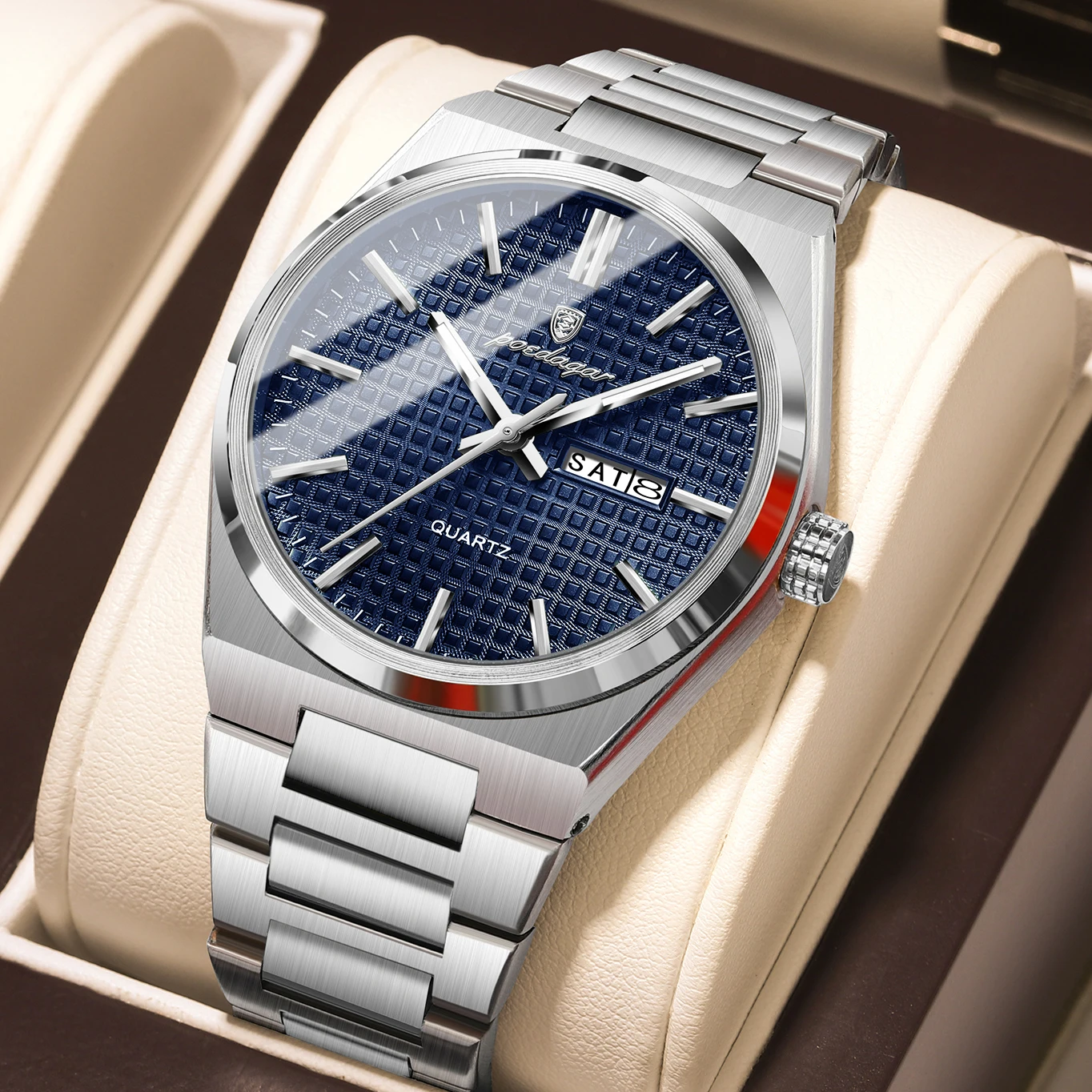 POEDAGAR Fashion Creative Men's Quartz Clock Luminous Waterproof Stainless Steel Man Wristwatch Date Week Casual Watches For Men
POEDAGAR Fashion Creative Men's Quartz Clock Luminous Waterproof Stainless Steel Man Wristwatch Date Week Casual Watches For Men