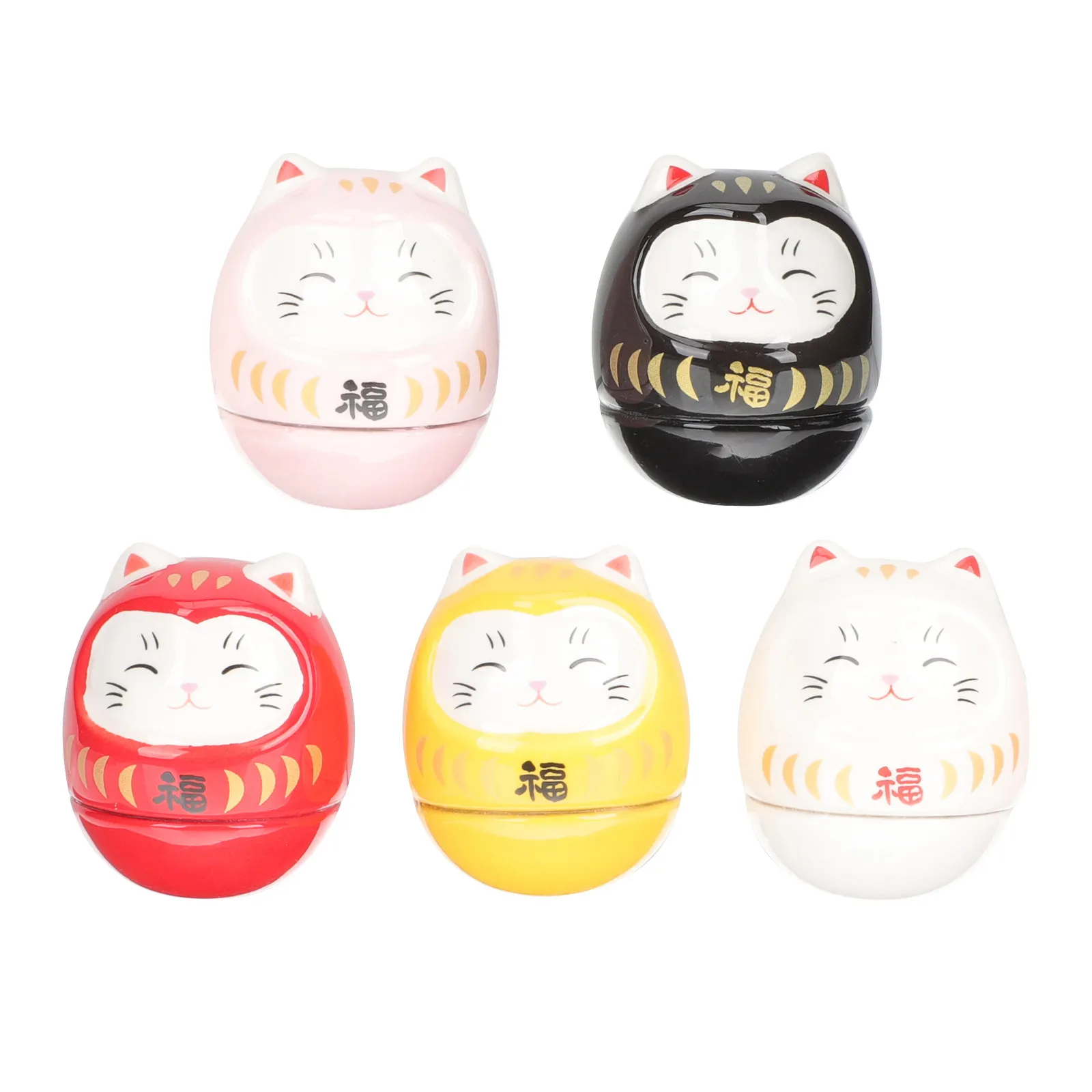 5Pcs Cute Cat Tumbler Decorative Ceramic Piece Fun Wobbling Ornament for House Desk Shelf Japanese Inspired Decoration
5Pcs Cute Cat Tumbler Decorative Ceramic Piece Fun Wobbling Ornament for House Desk Shelf Japanese Inspired Decoration