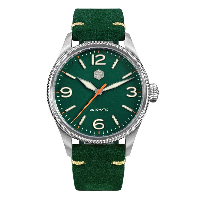 San Martin Men Automatic Watch 38.5mm Pilot Retro Mechanical Wristwatch Sport Sapphire 100M Waterproof BGW-9 Luminous YN55
San Martin Men Automatic Watch 38.5mm Pilot Retro Mechanical Wristwatch Sport Sapphire 100M Waterproof BGW-9 Luminous YN55