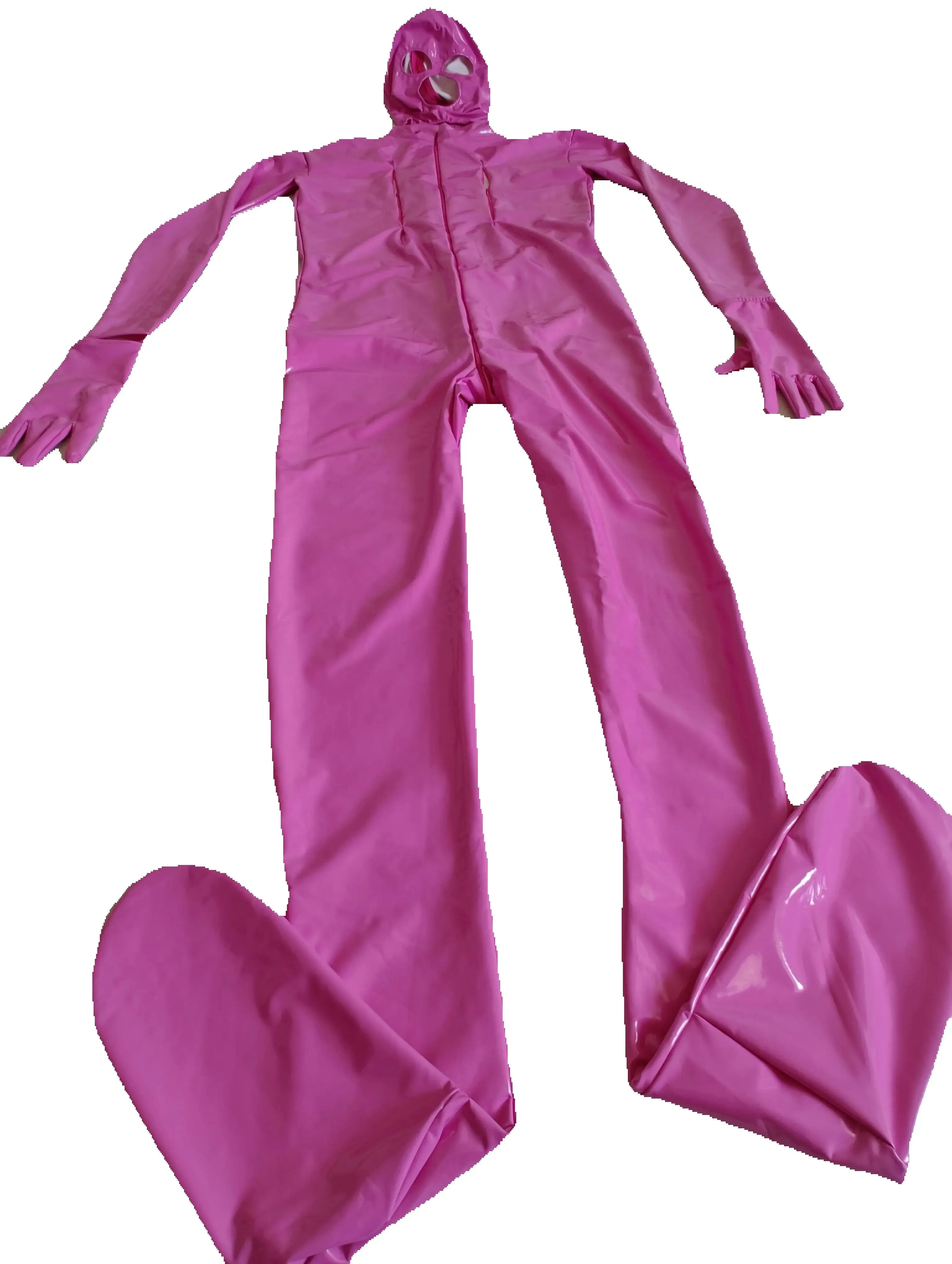 Pink Shiny PVC Faux Leather Sexy Bodysuit With Breast Zipper Dress Jumpsuit 3-ways Front Zipper To Hip Removable Mask & Gloves
Pink Shiny PVC Faux Leather Sexy Bodysuit With Breast Zipper Dress Jumpsuit 3-ways Front Zipper To Hip Removable Mask & Gloves