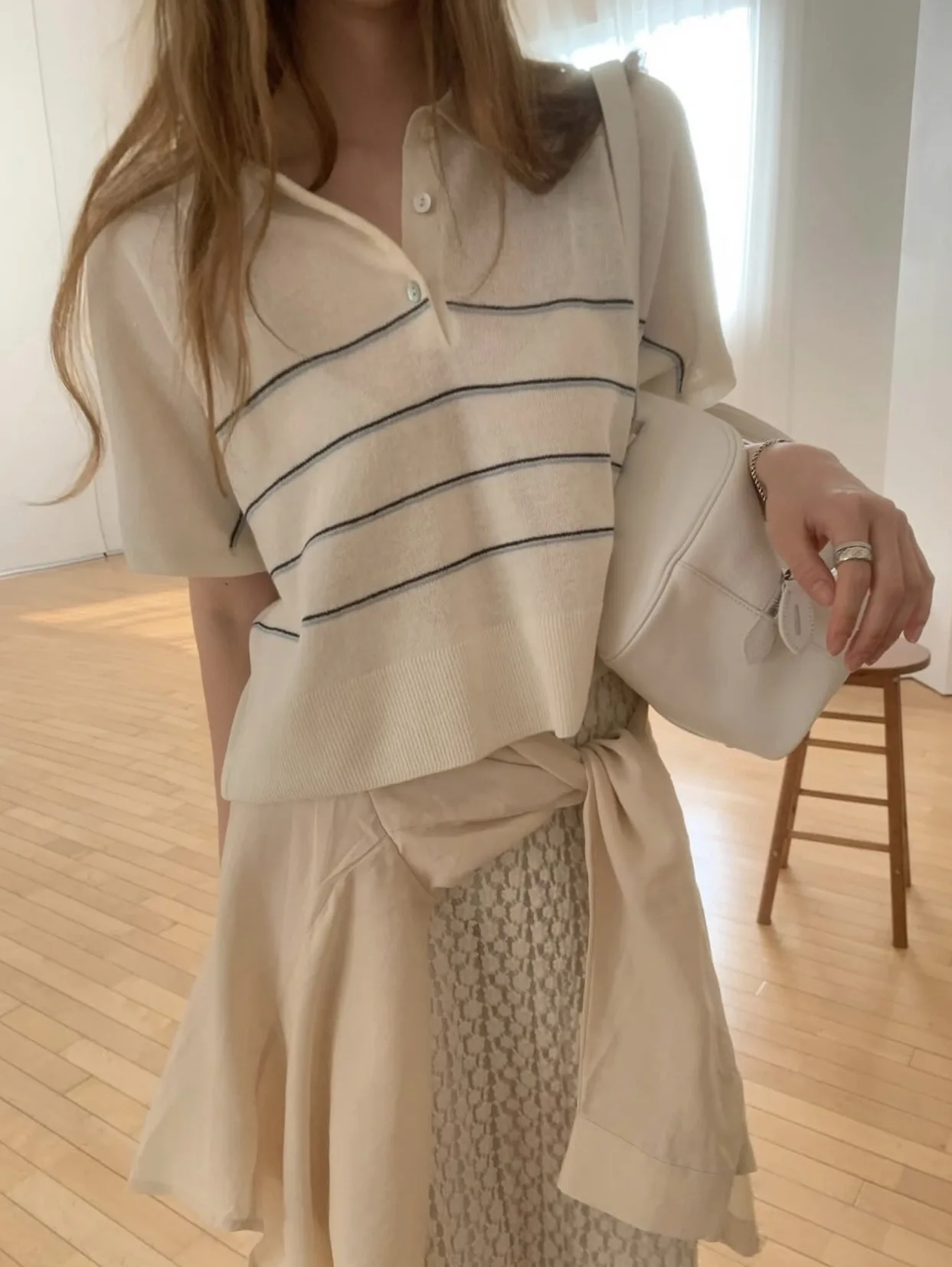 Slim Fit Stripe Knitwear Short Sleeve Shirt Women's Summer Casual Loose Style Fashionable Top Quality Cotton Material
Slim Fit Stripe Knitwear Short Sleeve Shirt Women's Summer Casual Loose Style Fashionable Top Quality Cotton Material