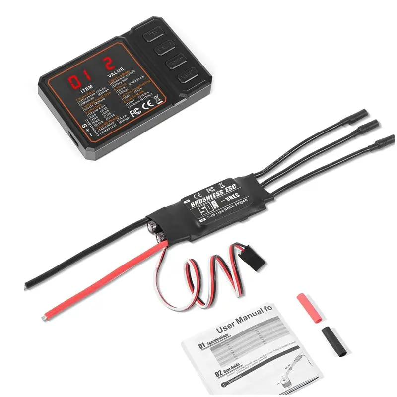 AS96-Brushless ESC 2-3S Lipo Support BEC Output With Programming Card For RC Car Boat Aircraft DIY Parts
AS96-Brushless ESC 2-3S Lipo Support BEC Output With Programming Card For RC Car Boat Aircraft DIY Parts