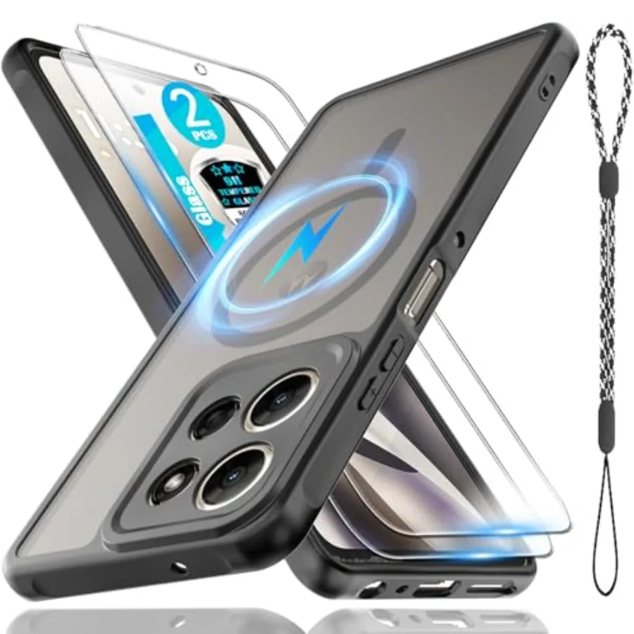 for Moto G Power 2026/2025 Case with Magsafe Magnetic Slim Shockproof Protective Case, Translucent Matte Back with Lanyard Stra
for Moto G Power 2026/2025 Case with Magsafe Magnetic Slim Shockproof Protective Case, Translucent Matte Back with Lanyard Stra