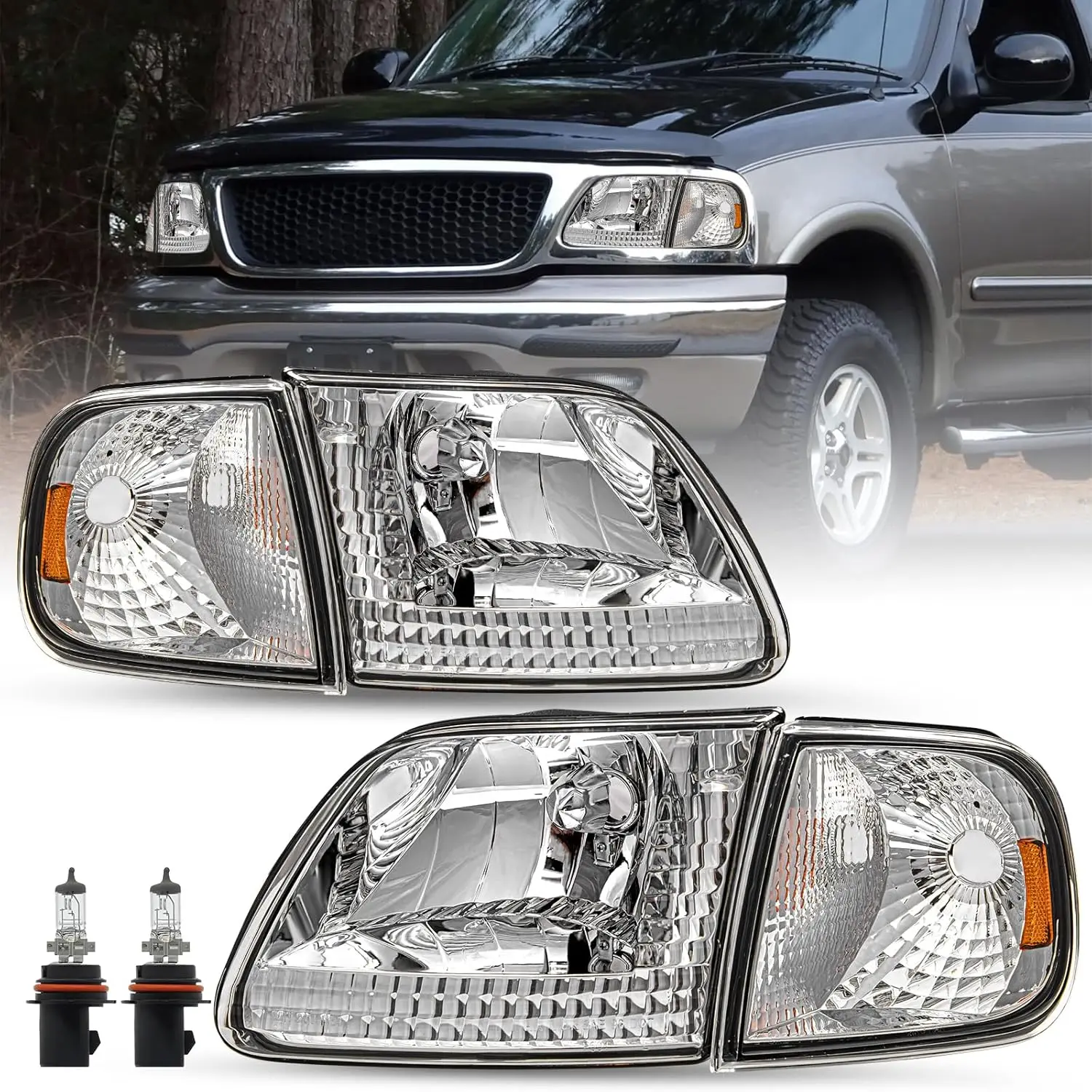 Фара в сборе с лампами подходит для Ford 1997-2003 F150/2004 F150 Heritage/15-2002 Expedition/1997-1999 F250 Light Duty w
Фара в сборе с лампами подходит для Ford 1997-2003 F150/2004 F150 Heritage/15-2002 Expedition/1997-1999 F250 Light Duty w