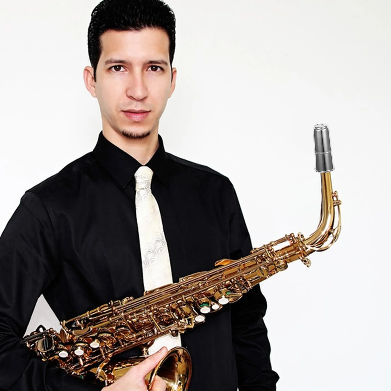 Saxophone Head Hat Alto Mouthpiece Protective Cap Musical Instrument Silver Metal Parts
Saxophone Head Hat Alto Mouthpiece Protective Cap Musical Instrument Silver Metal Parts