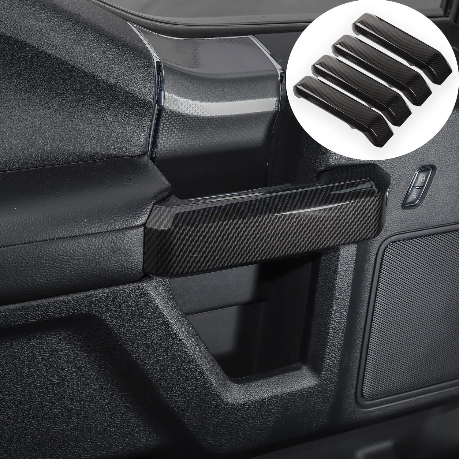 Для Ford F150 2015-2020: 4x накладки на внутренние ручки дверей, имитация карбона, аксессуары для декора интерьера автомобиля, цвет Raptor Black
Для Ford F150 2015-2020: 4x накладки на внутренние ручки дверей, имитация карбона, аксессуары для декора интерьера автомобиля, цвет Raptor Black