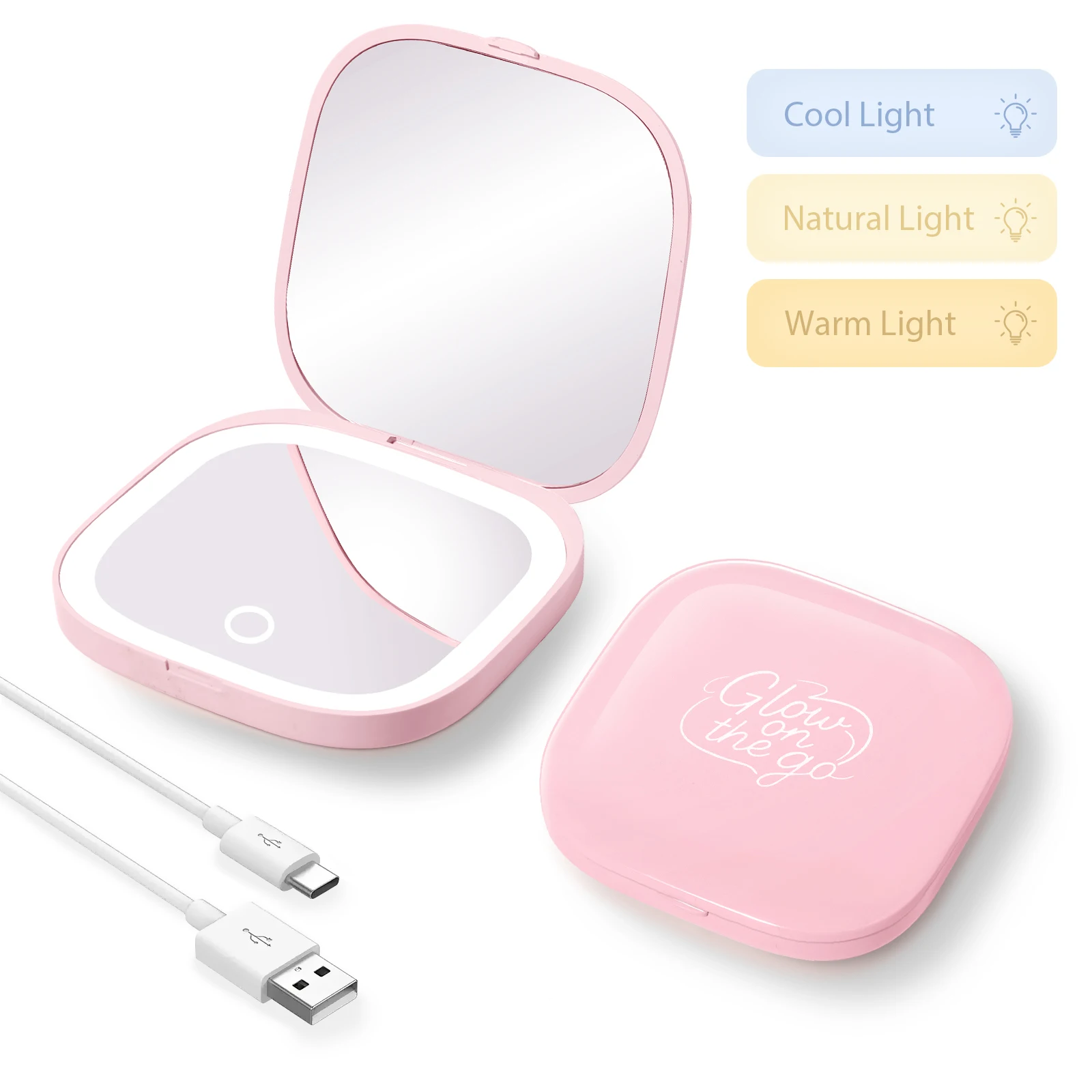 Compact Mirror Double Sided 1x/3x Magnifying for Travel Adjustable Lighted Hand Mirror for Beauty, On the Go Holiday Gift
Compact Mirror Double Sided 1x/3x Magnifying for Travel Adjustable Lighted Hand Mirror for Beauty, On the Go Holiday Gift