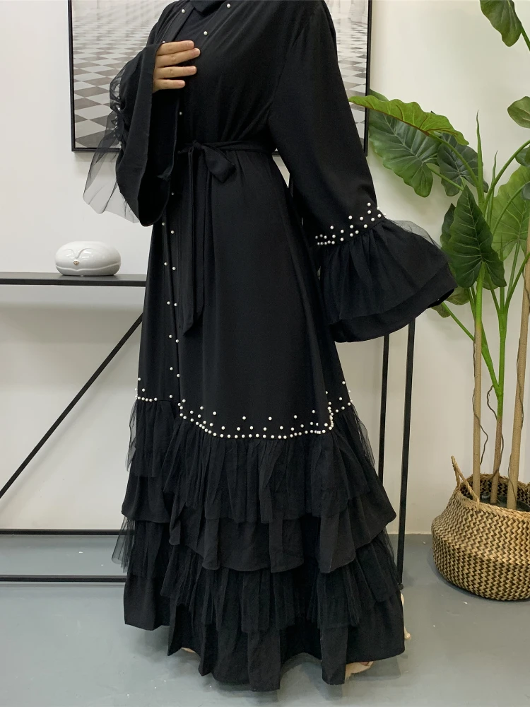Eid Women Muslim Hijab Dress Lace-up Beading Middle East Ramadan Long Robe Arabic Kaftan Dubai Turkey Abaya Clothing Vestidos
Eid Women Muslim Hijab Dress Lace-up Beading Middle East Ramadan Long Robe Arabic Kaftan Dubai Turkey Abaya Clothing Vestidos
