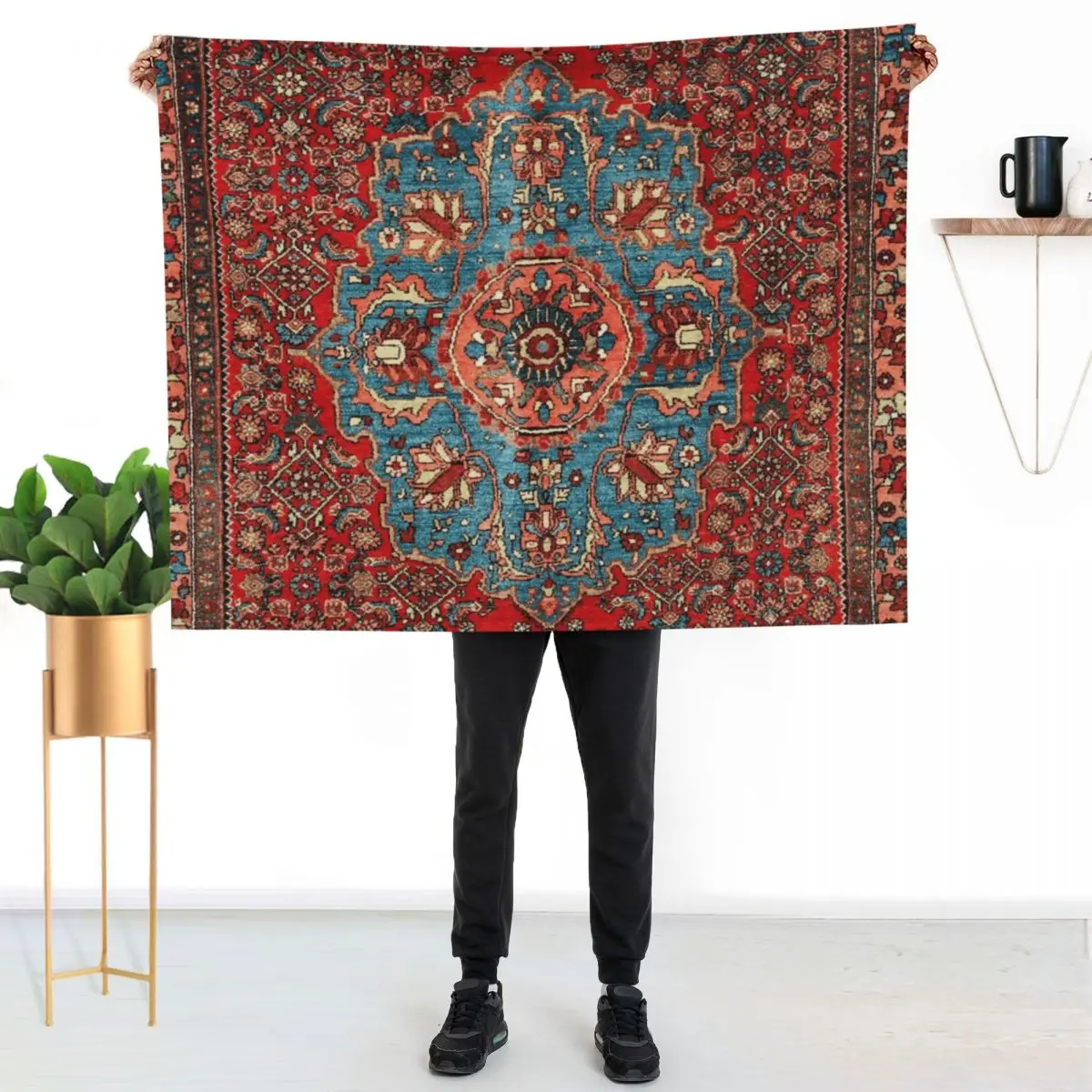 Bidjar Antique Kurdish Northwest Persian Rug Print Throw Blanket Fluffy Cozy Throw Blanket for Home Decor
Bidjar Antique Kurdish Northwest Persian Rug Print Throw Blanket Fluffy Cozy Throw Blanket for Home Decor