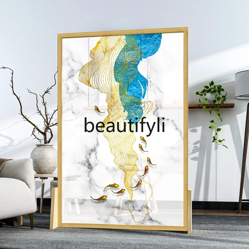 luxury solid wood mobile screen partition living room entrance modern bedroom blocking seat screen abstract nine fish pict 
luxury solid wood mobile screen partition living room entrance modern bedroom blocking seat screen abstract nine fish pict