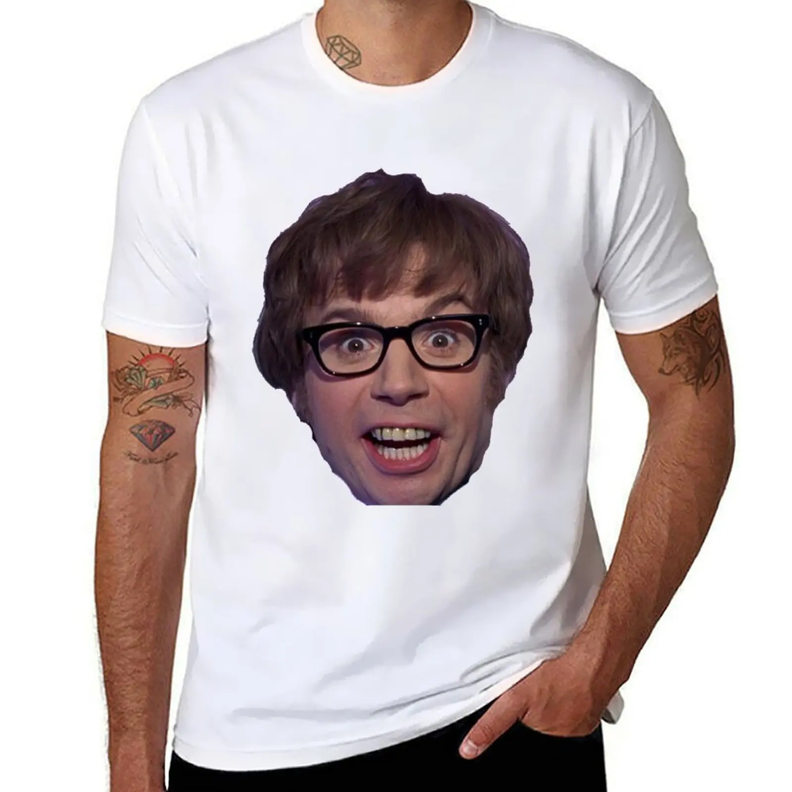 Austin Powers Face Sticker T-Shirt t shirts for man cotton soft anime tshirt T-Shirt
Austin Powers Face Sticker T-Shirt t shirts for man cotton soft anime tshirt T-Shirt