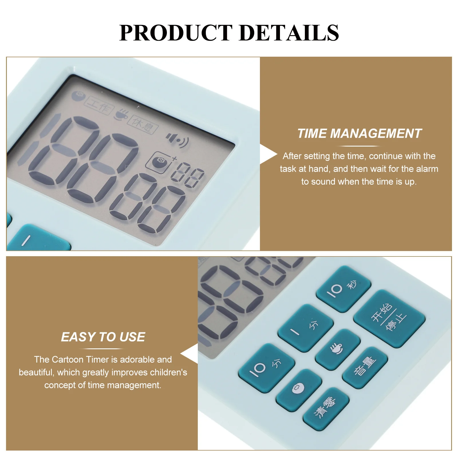 Kitchen Timer Cartoon Adorable Desktop Stand Learning Countdown Study Baking Time Management Tool Kitchen Timer 
Kitchen Timer Cartoon Adorable Desktop Stand Learning Countdown Study Baking Time Management Tool Kitchen Timer