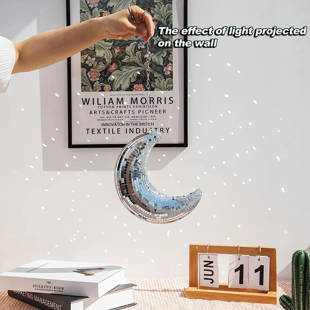 8in Hanging Disco Ball Moon Mirror Room Decor Silver Moon Wall Decororation Hanging Disco Reflective Ramadan Decoration
8in Hanging Disco Ball Moon Mirror Room Decor Silver Moon Wall Decororation Hanging Disco Reflective Ramadan Decoration