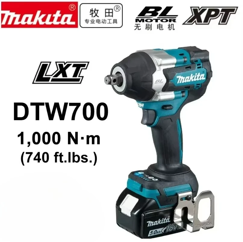 Ударный гайковерт Makita DTW700, 1000 Нм, бесщеточный, аккумуляторный, 18 В, с высоким крутящим моментом, для авторемонта, электроинструмент
Ударный гайковерт Makita DTW700, 1000 Нм, бесщеточный, аккумуляторный, 18 В, с высоким крутящим моментом, для авторемонта, электроинструмент