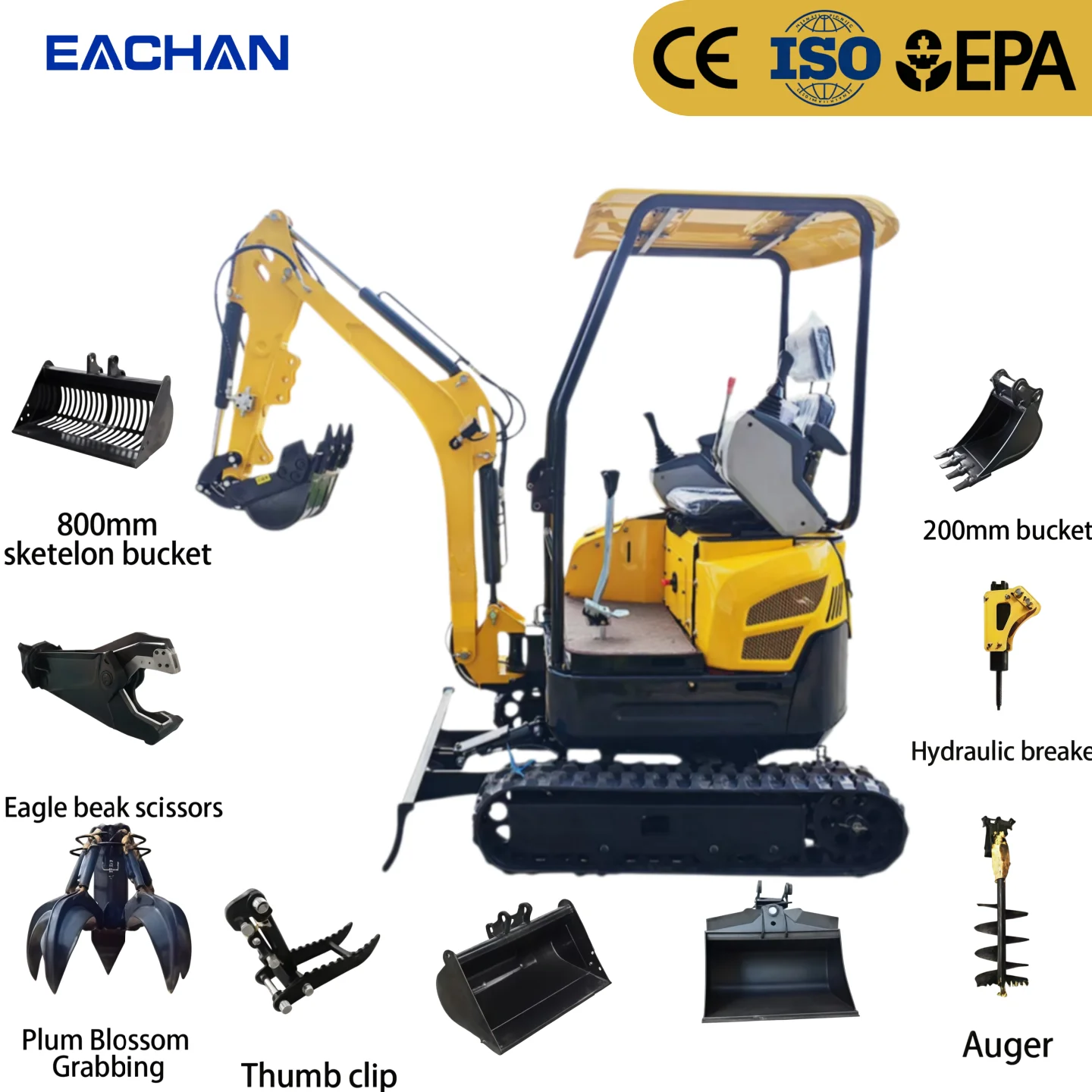 Custom 1.5Ton Mini Excavator Diesel Engine Hydraulic Crawler Digger Compact Excavator EPA CE Euro 5 OEM Manufacturer
Custom 1.5Ton Mini Excavator Diesel Engine Hydraulic Crawler Digger Compact Excavator EPA CE Euro 5 OEM Manufacturer