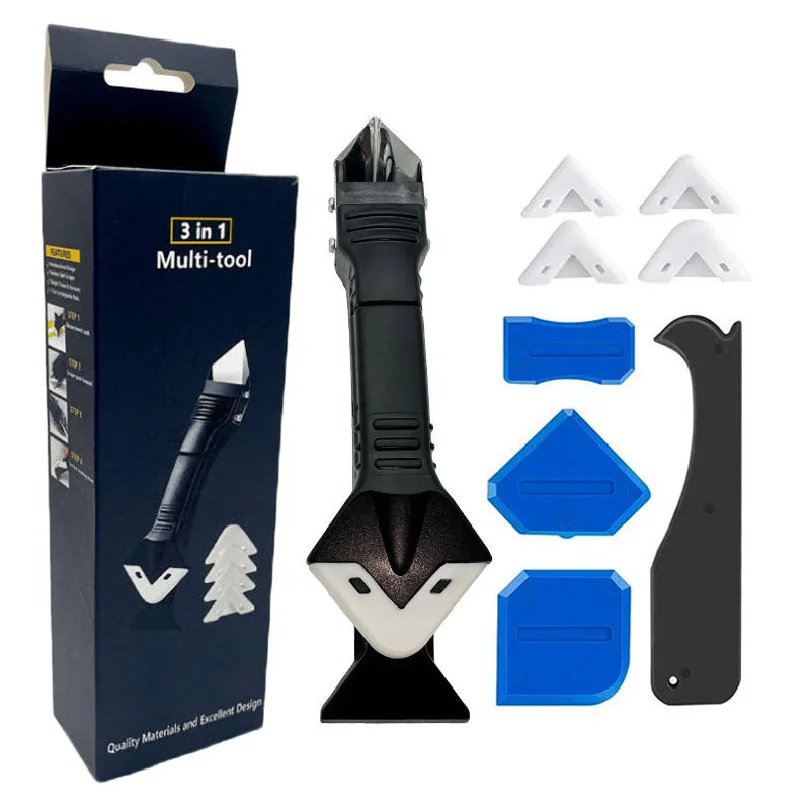 5 in 1 Metal Shovel Glue Tool Kit: Silicone Spatula, Caulk Remover, Grout Removal, Sealant Finishing & Corner Scrap
5 in 1 Metal Shovel Glue Tool Kit: Silicone Spatula, Caulk Remover, Grout Removal, Sealant Finishing & Corner Scrap
