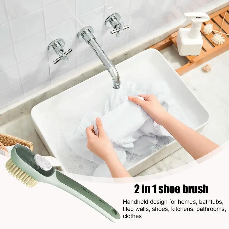 Щетка для обуви с держателем для жидкости Многофункциональная щетка для скраба для обуви Щетки для мытья обуви для чистки Щетка для стирки Мягкая щетина 
Щетка для обуви с держателем для жидкости Многофункциональная щетка для скраба для обуви Щетки для мытья обуви для чистки Щетка для стирки Мягкая щетина