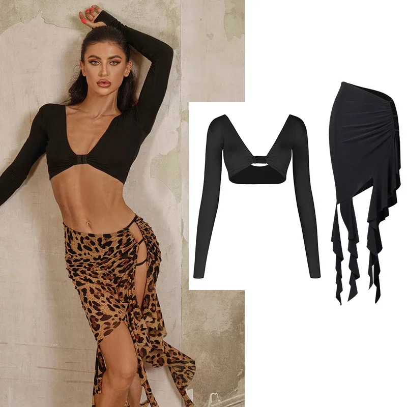 Latin Dance Irregular Leopard Skirt Women Sexy Latin Performance Clothes Adult Rumba Tango Dance Clothing Practice Wear DNV21793
Latin Dance Irregular Leopard Skirt Women Sexy Latin Performance Clothes Adult Rumba Tango Dance Clothing Practice Wear DNV21793