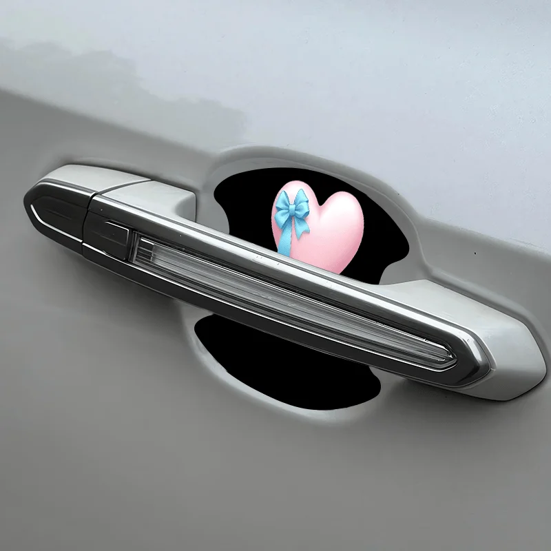 4Pcs/Set Pink Heart & Blue Bow Car Door Handle Anti-Scratch Stickers, PVC Wear-Resistant Decals
4Pcs/Set Pink Heart & Blue Bow Car Door Handle Anti-Scratch Stickers, PVC Wear-Resistant Decals