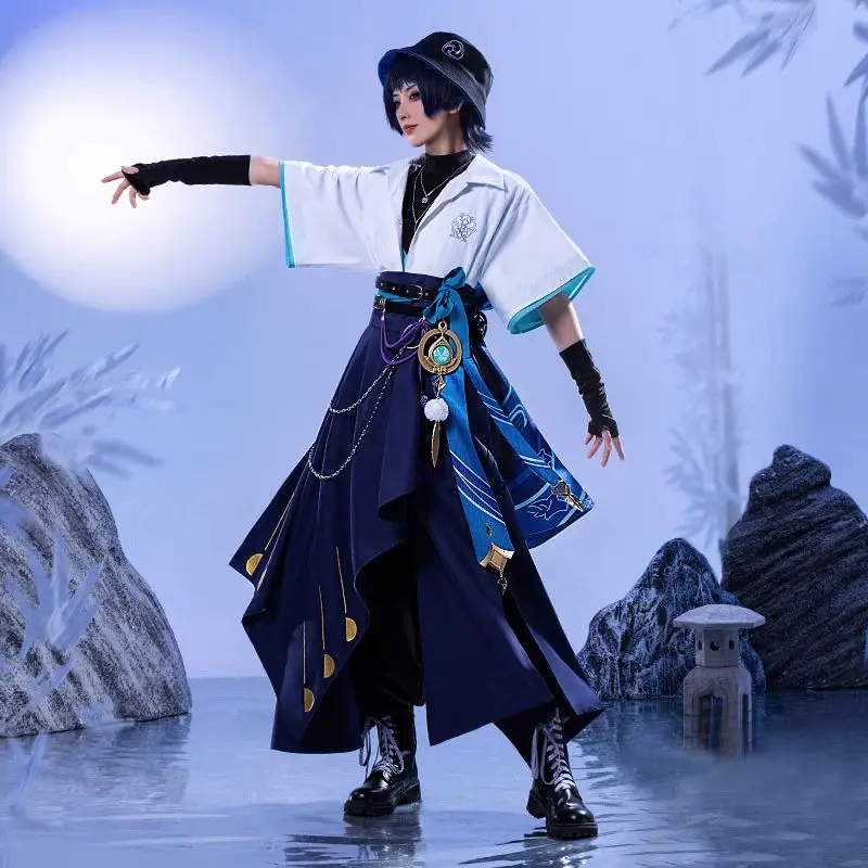 Genshin Impact cos clothes, vagrant soldiers, sky voice cosplay, full set of daily fashionable clothes, male
Genshin Impact cos clothes, vagrant soldiers, sky voice cosplay, full set of daily fashionable clothes, male