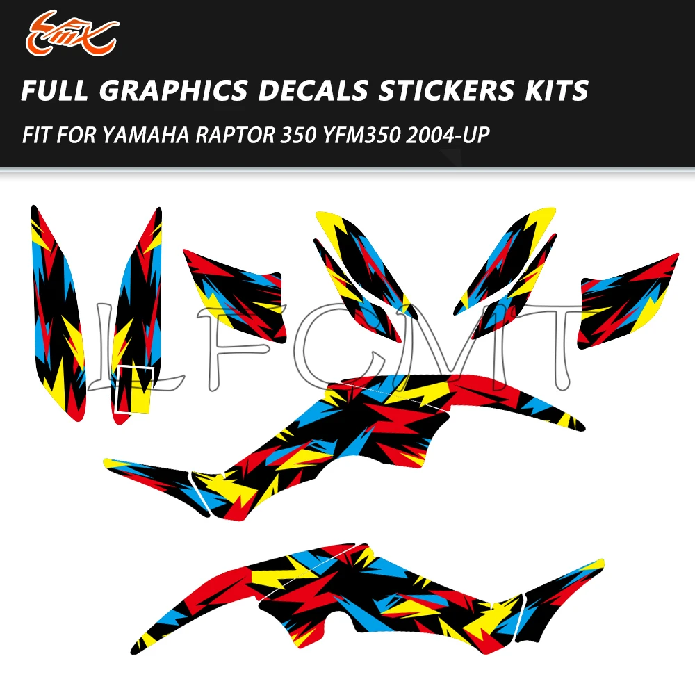 ATV Full Set Fairing Decor Graphics Background Decals Kit Protection Stickers Fit for Yamaha YFM 350 Raptor 350 YFM350 2004-Up
ATV Full Set Fairing Decor Graphics Background Decals Kit Protection Stickers Fit for Yamaha YFM 350 Raptor 350 YFM350 2004-Up