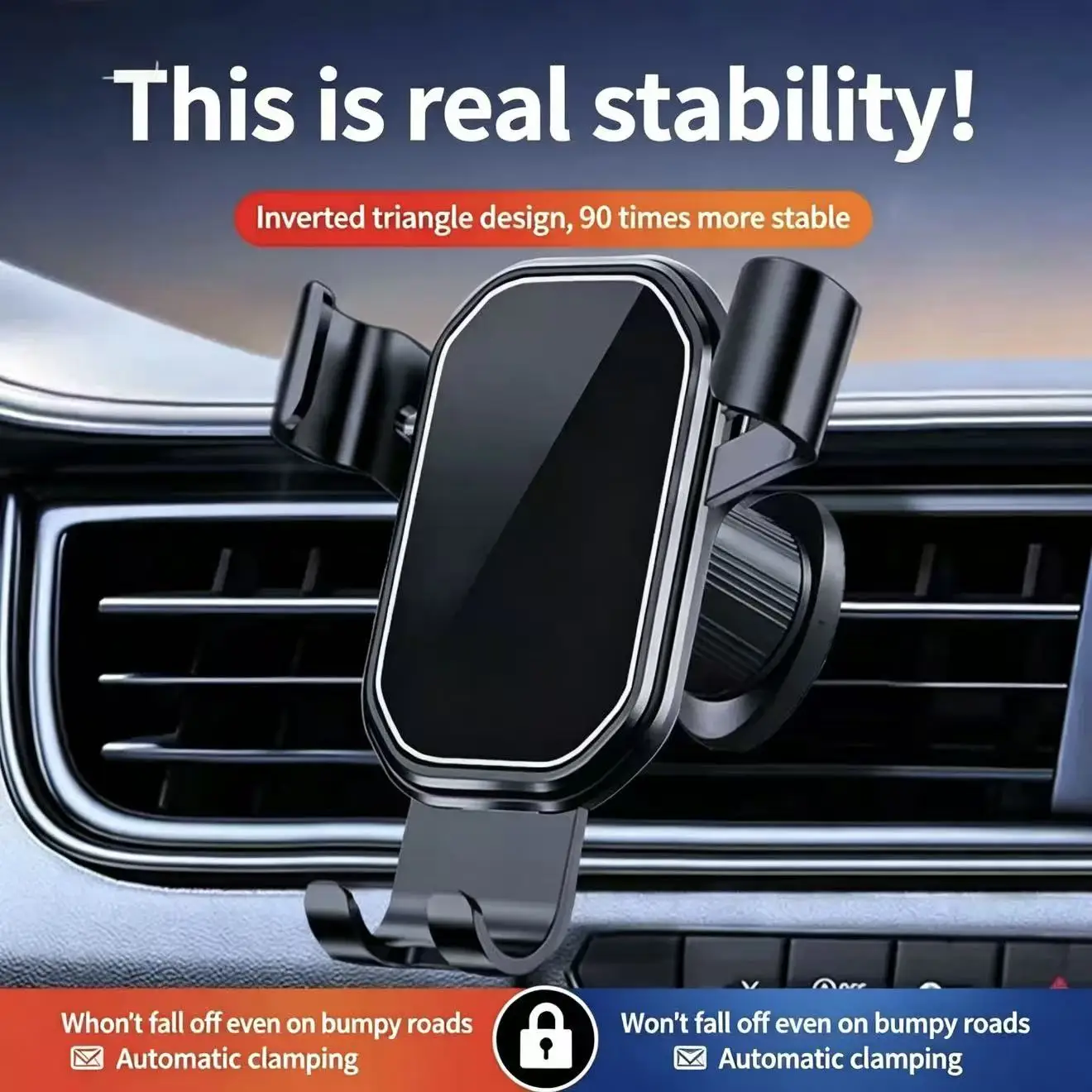 Car Phone Holder Mount, 2025 Upgrade Auto Locking Universal Phone Holder with Hook Clip for Car Air Vent for iPhone Samsung
Car Phone Holder Mount, 2025 Upgrade Auto Locking Universal Phone Holder with Hook Clip for Car Air Vent for iPhone Samsung