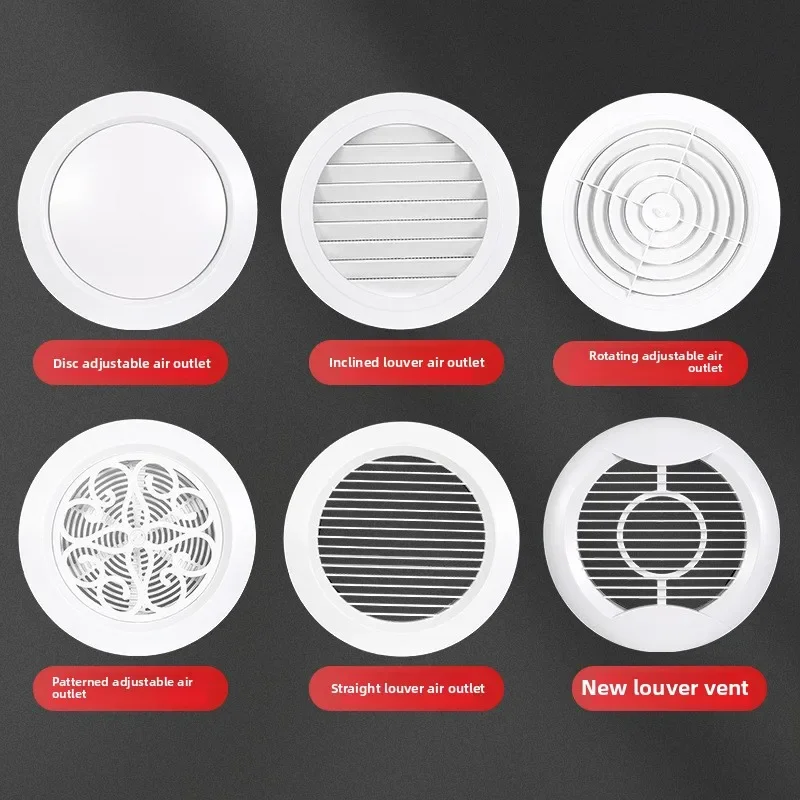 6 Types White Air Vent Extract Valve Grille Air Circulation Vents Cover 100/150mm Round Ducting Ventilation Cover Various Shapes
6 Types White Air Vent Extract Valve Grille Air Circulation Vents Cover 100/150mm Round Ducting Ventilation Cover Various Shapes