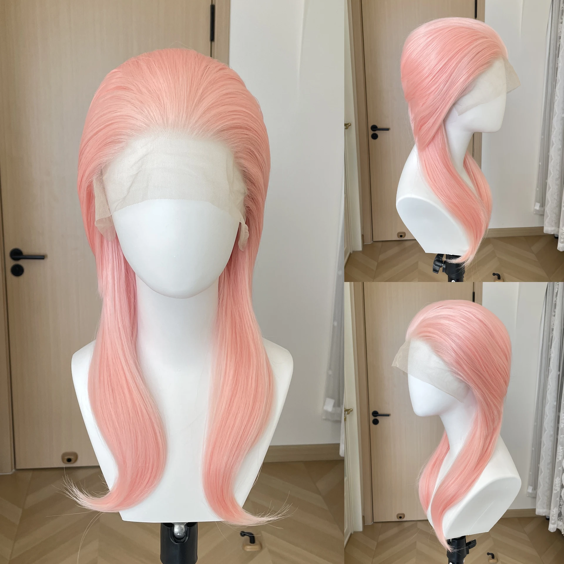 Pink Shoulder Length 13x4 Synthetic Lace Front Wig Women Mullet Short Curly Cosplay Wigs for Men Glueless 150% Layers Ponytails
Pink Shoulder Length 13x4 Synthetic Lace Front Wig Women Mullet Short Curly Cosplay Wigs for Men Glueless 150% Layers Ponytails