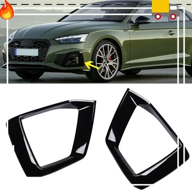 2PCS Gloss Black Car Front Bumper Fog Light Lamp Black Trim Cover Frame Lid Cap Hood For A5 S5 2020 2021 2022 Parts
2PCS Gloss Black Car Front Bumper Fog Light Lamp Black Trim Cover Frame Lid Cap Hood For A5 S5 2020 2021 2022 Parts