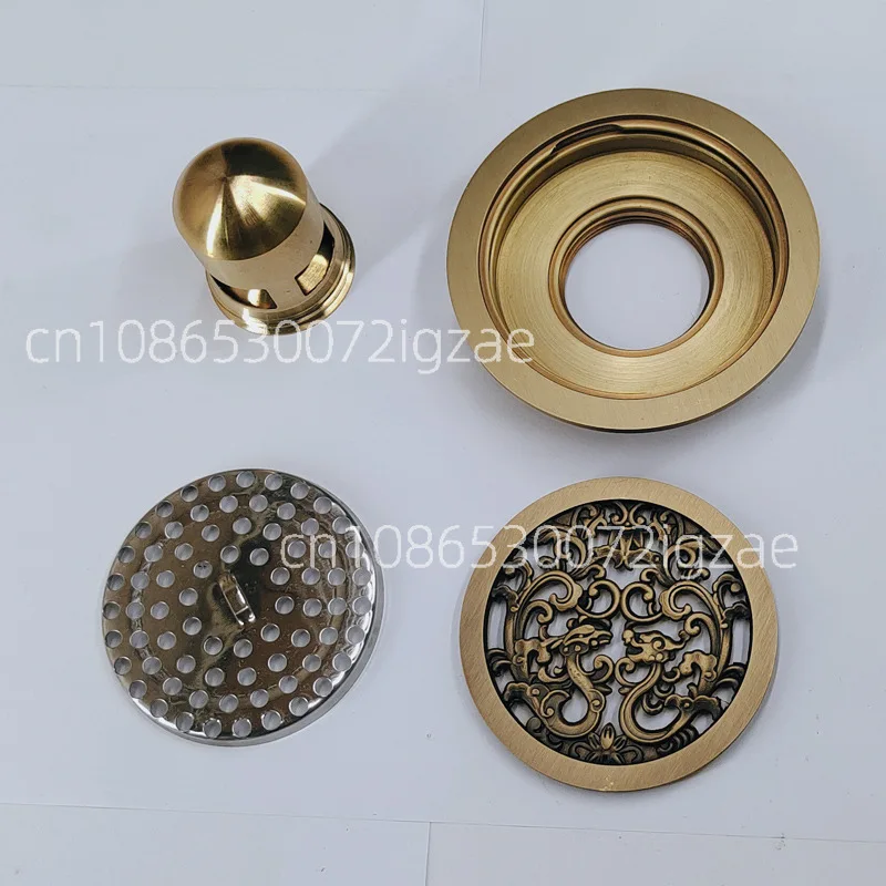 Copper Antique Round Deodorant Floor Drain Bathroom Balcony Shower Room Dry and Wet Sewer Pipe Deep Water 10cm Floor Drain
Copper Antique Round Deodorant Floor Drain Bathroom Balcony Shower Room Dry and Wet Sewer Pipe Deep Water 10cm Floor Drain
