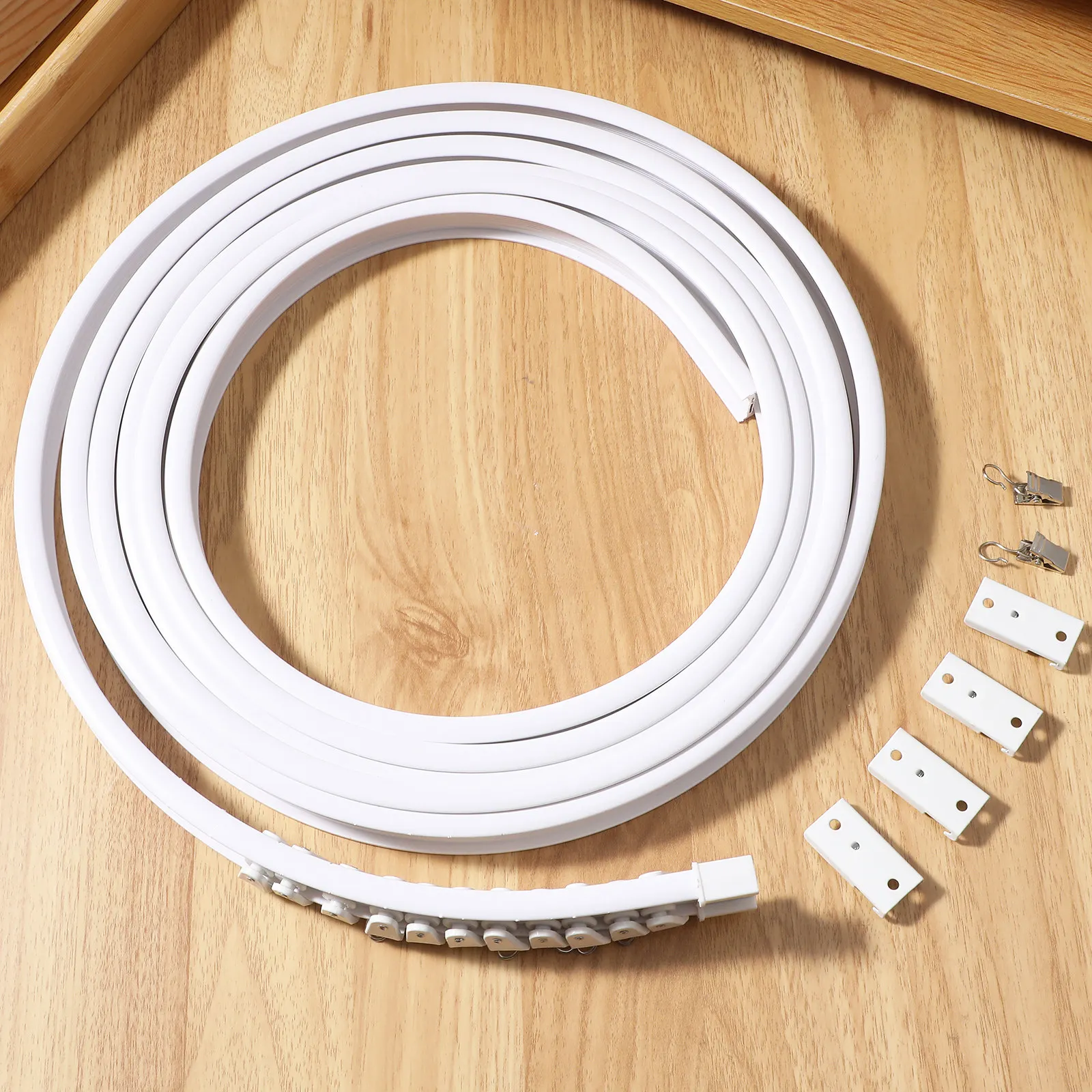 Track Adjustable Drapery Curtain Ceiling Flexible Bendable Plastic Rail Curtains
Track Adjustable Drapery Curtain Ceiling Flexible Bendable Plastic Rail Curtains