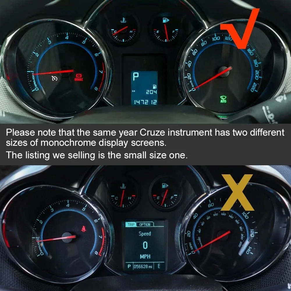 Display for Chevrolet Cruze Instrument Cluster 2009-2015
Display for Chevrolet Cruze Instrument Cluster 2009-2015