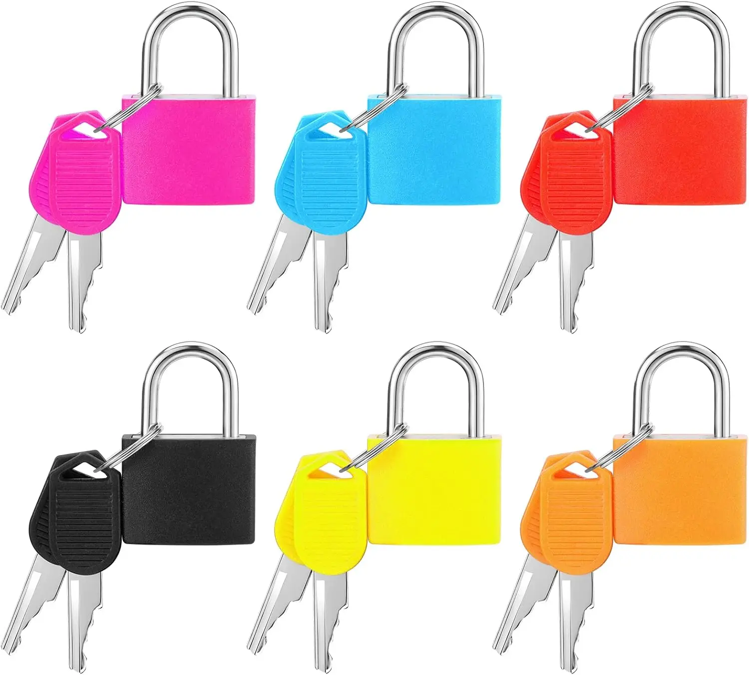 6 Color Mini Luggage Locks with Keys, Small Suitcase Padlocks, Metal Locker Lock Set
6 Color Mini Luggage Locks with Keys, Small Suitcase Padlocks, Metal Locker Lock Set