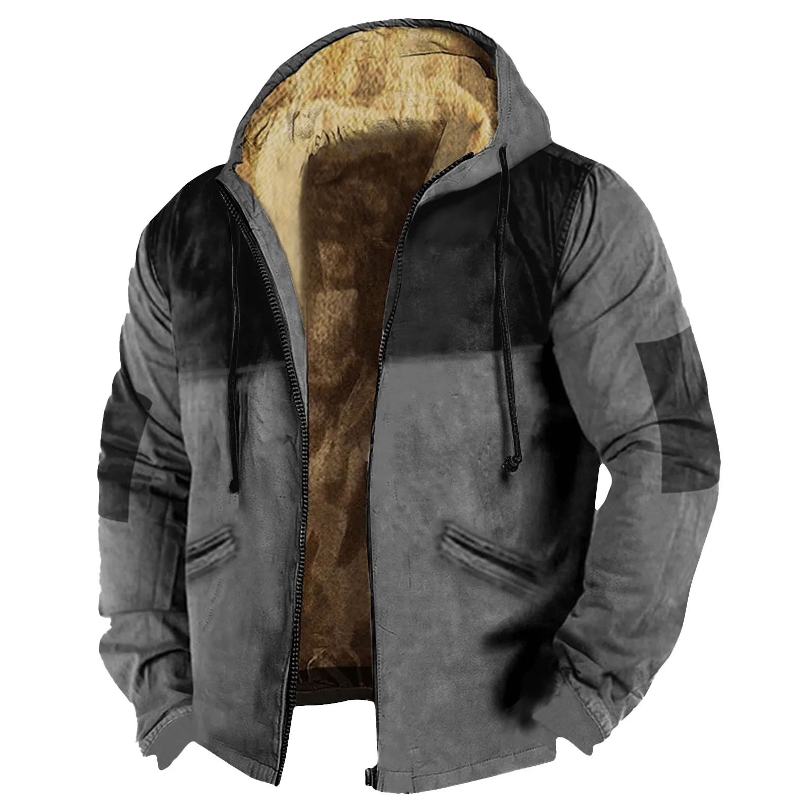 Block Color Men Jackets Men'S Winter Autumn Casual Trend Zipper Hooded Jackets Clothing Fleece-Lined Outdoor Jackets Sports Coat
Block Color Men Jackets Men'S Winter Autumn Casual Trend Zipper Hooded Jackets Clothing Fleece-Lined Outdoor Jackets Sports Coat