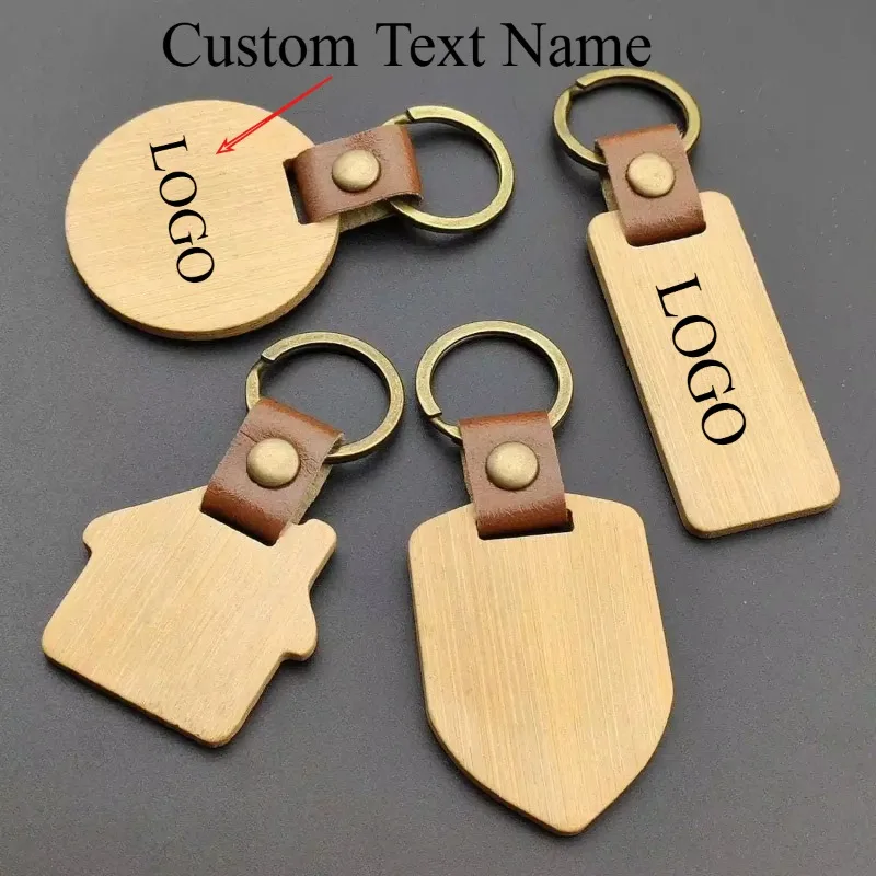 Custom Name Logo Wood Leather Keychain Shield House Circle Rectangle Keyring Key Chain Ring Individualization Originality Gift
Custom Name Logo Wood Leather Keychain Shield House Circle Rectangle Keyring Key Chain Ring Individualization Originality Gift
