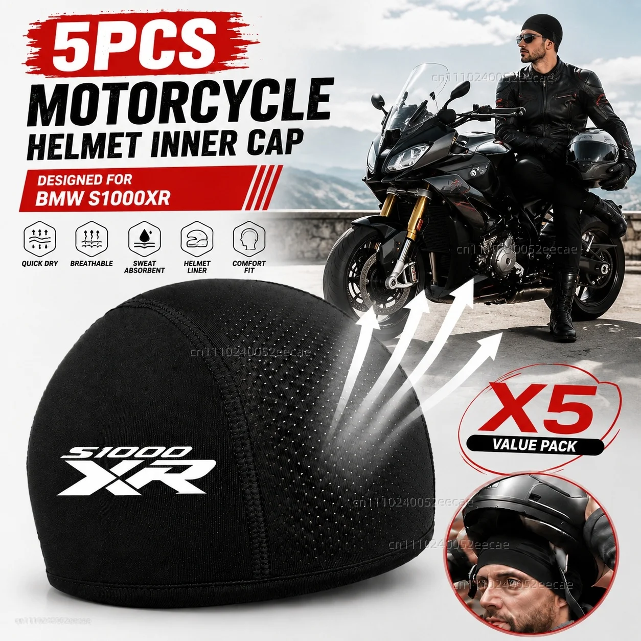 5pcs Motorcycle Helmet Inner Cap Hat Quick Dry Breathable Hat Racing Cap Thin Soft Rider Gear For BMW S1000XR S1000 XR S 1000 XR
5pcs Motorcycle Helmet Inner Cap Hat Quick Dry Breathable Hat Racing Cap Thin Soft Rider Gear For BMW S1000XR S1000 XR S 1000 XR
