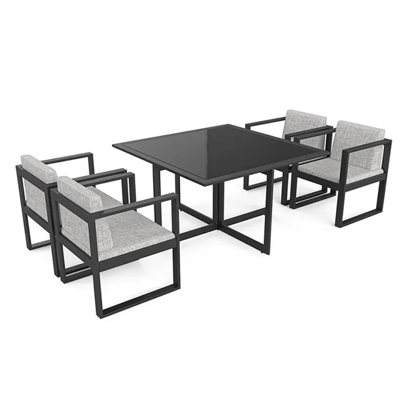 Постмодернистские столы и стулья для двора, алюминиевый сплав, открытый балкон, водонепроницаемый и солнцезащитный крем, комбинация уличной мебели
Постмодернистские столы и стулья для двора, алюминиевый сплав, открытый балкон, водонепроницаемый и солнцезащитный крем, комбинация уличной мебели