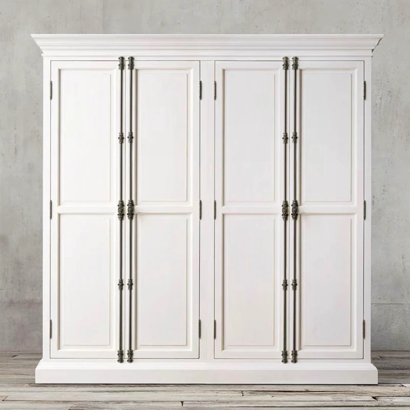 American retro old solid wood, oak double door assembly independent wardrobe, casement wardrobe cabinet into the bedroom storage
American retro old solid wood, oak double door assembly independent wardrobe, casement wardrobe cabinet into the bedroom storage