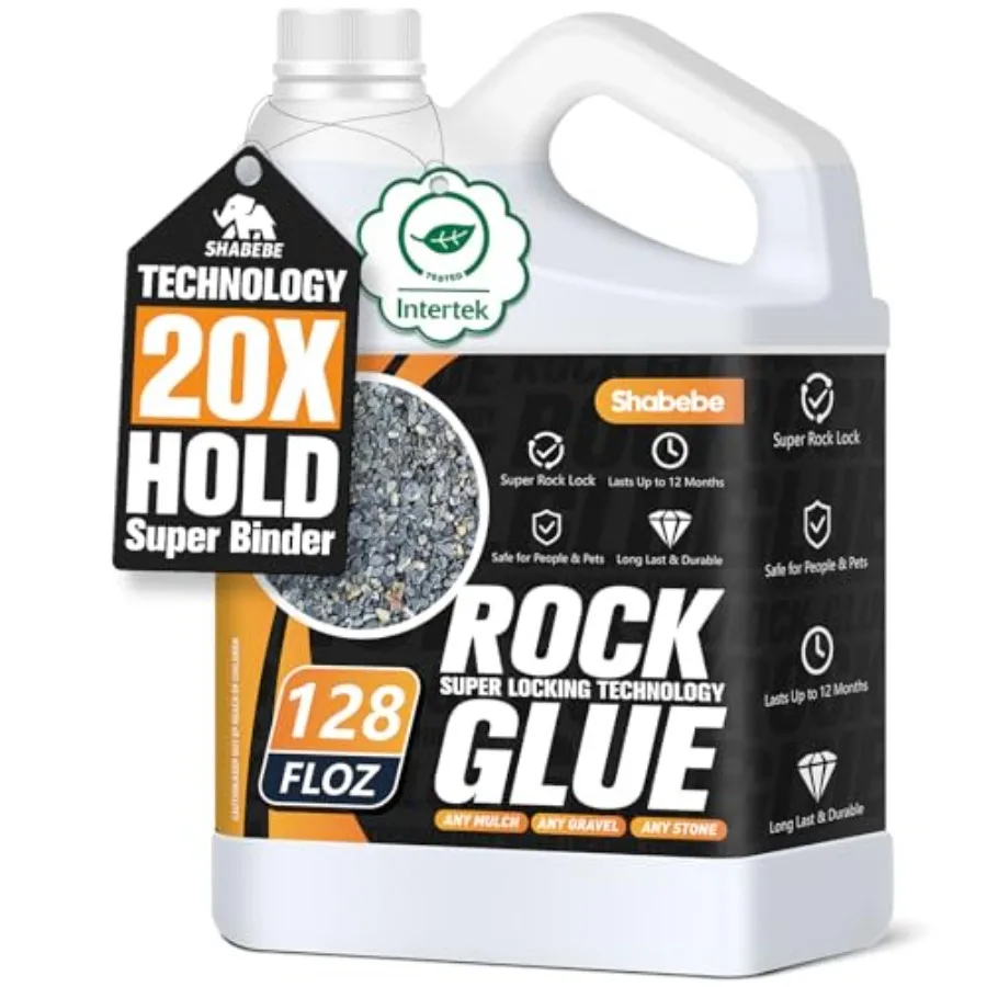 Rock Glue for Landscaping, 1 Gallon 20X Mega Hold Mulch Hold Gravel Binder, Intertek Test Pea Gravel Stabilizer, Pet Safe Mulch
Rock Glue for Landscaping, 1 Gallon 20X Mega Hold Mulch Hold Gravel Binder, Intertek Test Pea Gravel Stabilizer, Pet Safe Mulch