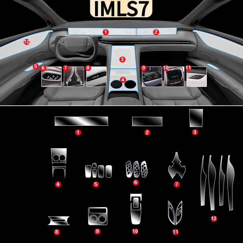 For IMLS7 24models interior protection Dashboard Multimedia Navigation Transparent Scratch-Resistant Film Modification
For IMLS7 24models interior protection Dashboard Multimedia Navigation Transparent Scratch-Resistant Film Modification