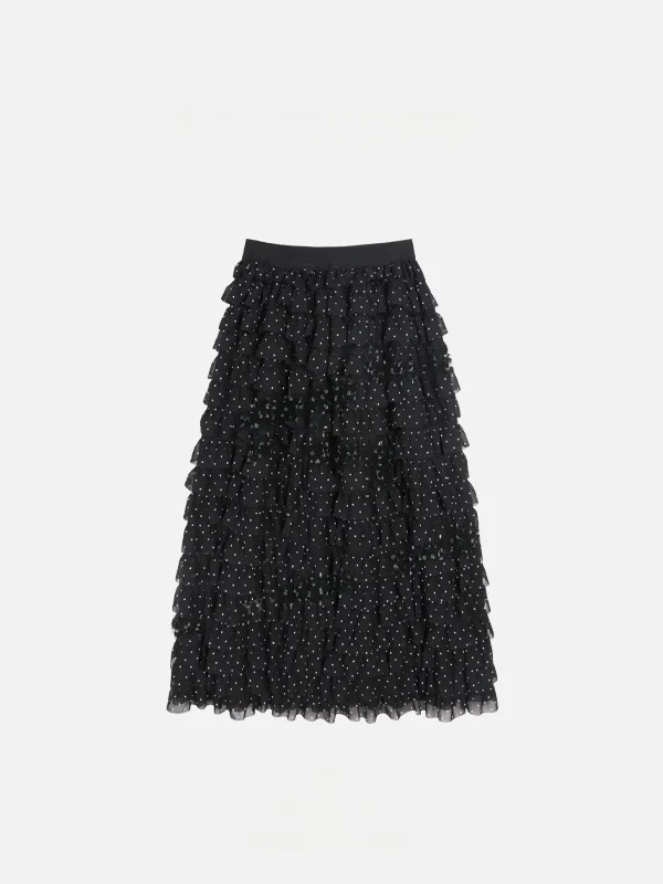 Slimming Hebe Diary Polka Dot Tulle Hem Elastic Waist Cake Skirt Elegant Ladylike High Waist Cotton Blend Spring 2026
Slimming Hebe Diary Polka Dot Tulle Hem Elastic Waist Cake Skirt Elegant Ladylike High Waist Cotton Blend Spring 2026