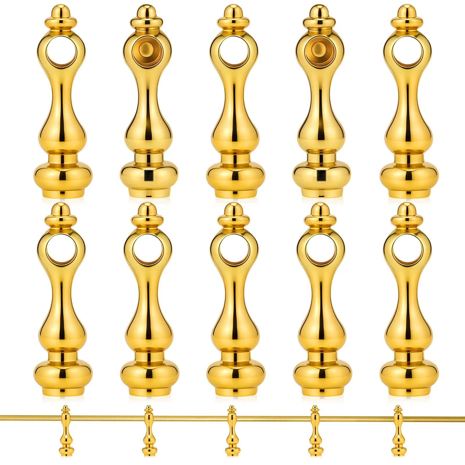 10Pcs Universal Metal Railing Connectors for Glass Cabinets Wine Racks Dining Carts Decorative Spindles Furniture Accents
10Pcs Universal Metal Railing Connectors for Glass Cabinets Wine Racks Dining Carts Decorative Spindles Furniture Accents