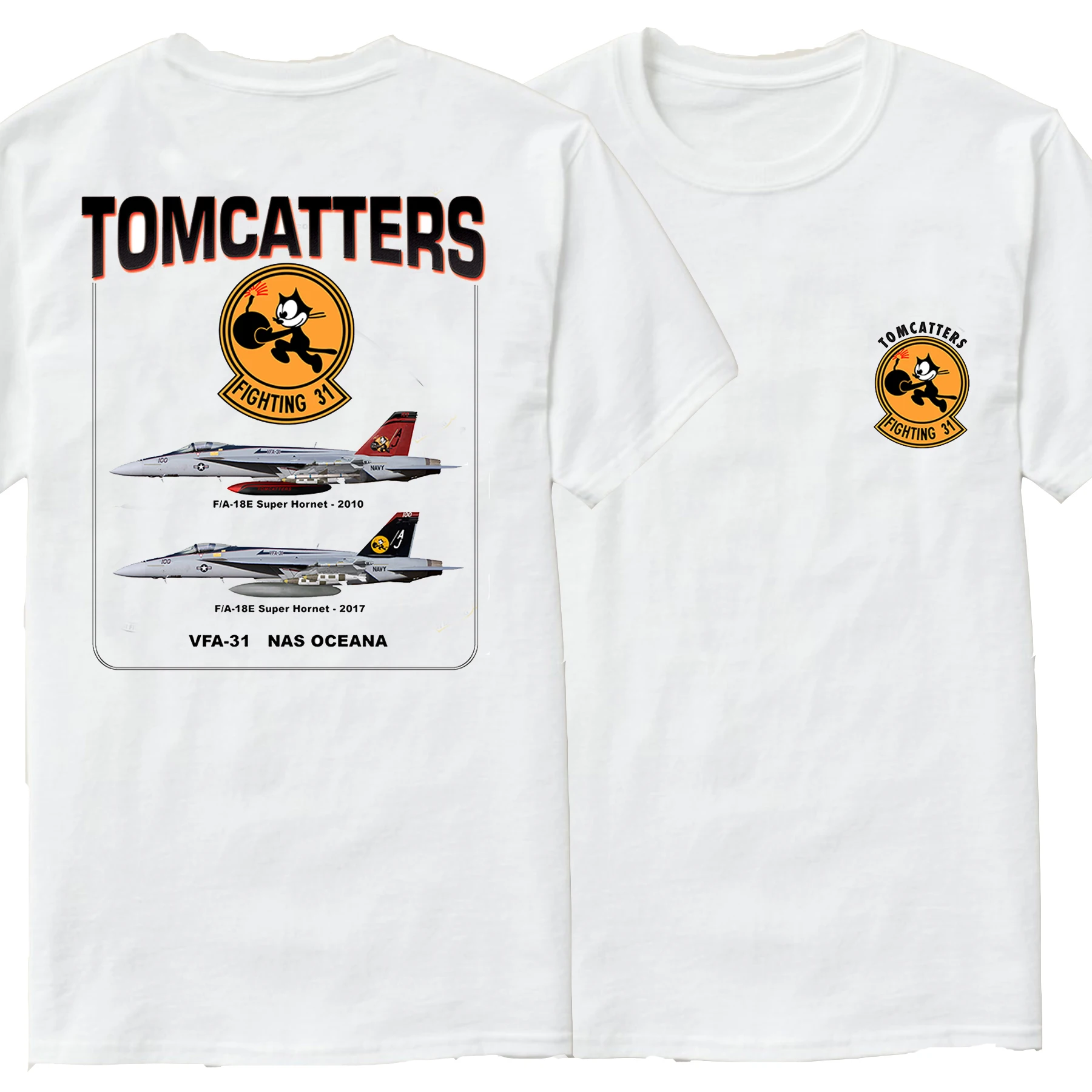 VFA-31 Tomcatters Squadron F/A-18E Super Hornet Fighter T-Shirt 100% Cotton O-Neck Summer Short Sleeve Casual Mens T-shirt
VFA-31 Tomcatters Squadron F/A-18E Super Hornet Fighter T-Shirt 100% Cotton O-Neck Summer Short Sleeve Casual Mens T-shirt