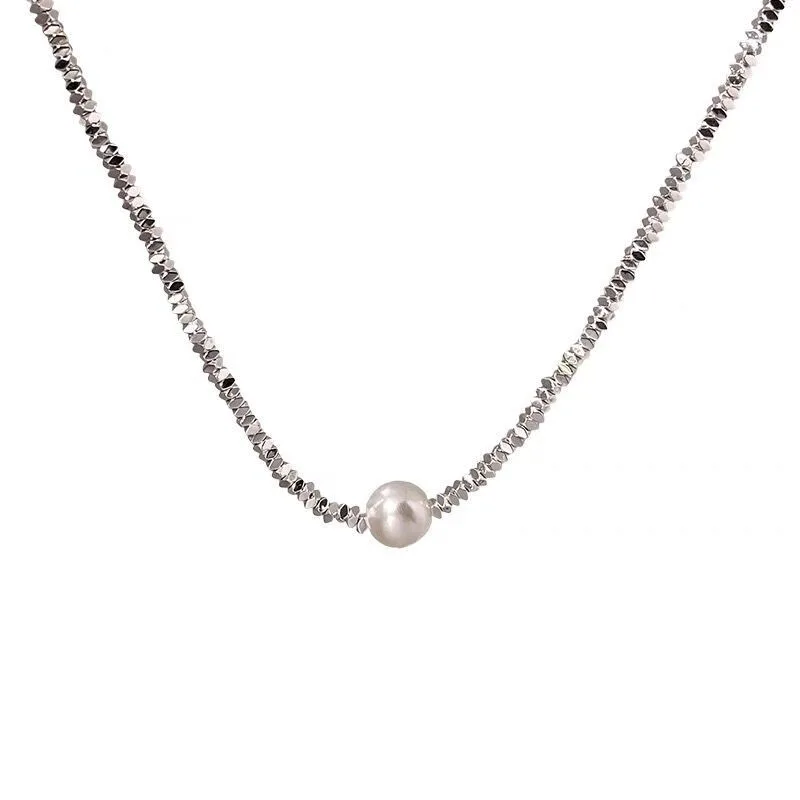 S925 Sterling Silver Irregular Broken Silver Pearl Necklace Bracelet Female Picker Collar Short Fashion Jewelry
S925 Sterling Silver Irregular Broken Silver Pearl Necklace Bracelet Female Picker Collar Short Fashion Jewelry