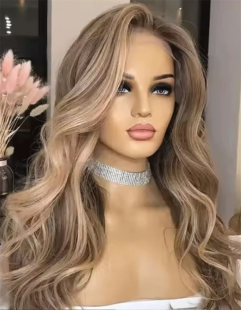Ombre Platinum Blonde With Brown Streaks Synthetic Lace Front Wig Long Wavy 28 Inches Synthetic Wigs For Women
Ombre Platinum Blonde With Brown Streaks Synthetic Lace Front Wig Long Wavy 28 Inches Synthetic Wigs For Women