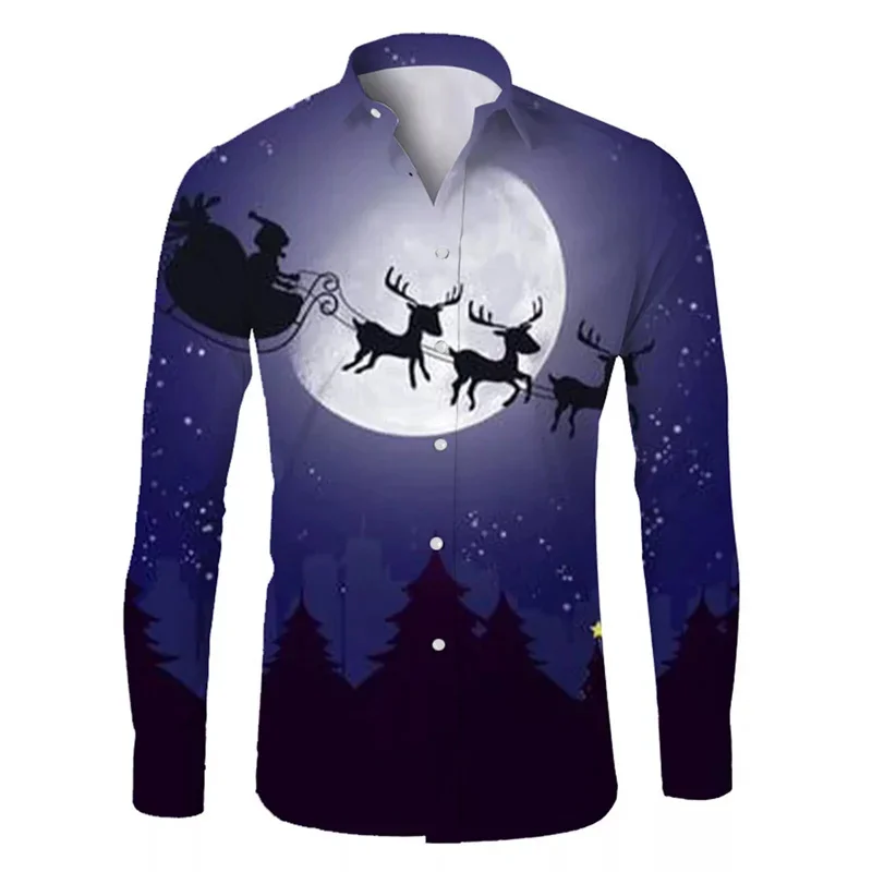 3D Printing Hot Sale Christmas Series Street Party Menswear Casual Fashion Mens Long Sleeve Shirt Santa Claus Elk
3D Printing Hot Sale Christmas Series Street Party Menswear Casual Fashion Mens Long Sleeve Shirt Santa Claus Elk