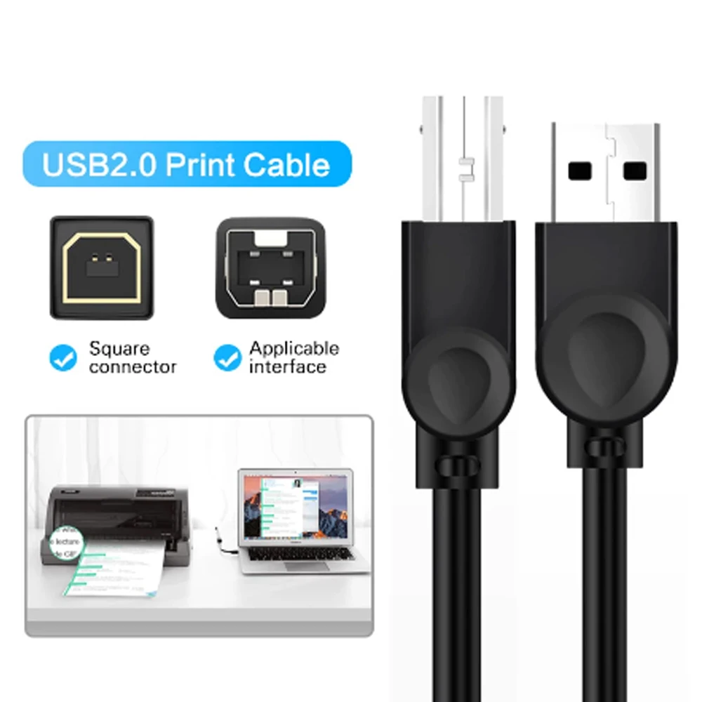 USB High Speed 2.0 A To B Male Cable for Canon Brother for Brother Canon CyberPower Dell Epson HP Lexmark Printer Cable 1M 1.5M
USB High Speed 2.0 A To B Male Cable for Canon Brother for Brother Canon CyberPower Dell Epson HP Lexmark Printer Cable 1M 1.5M