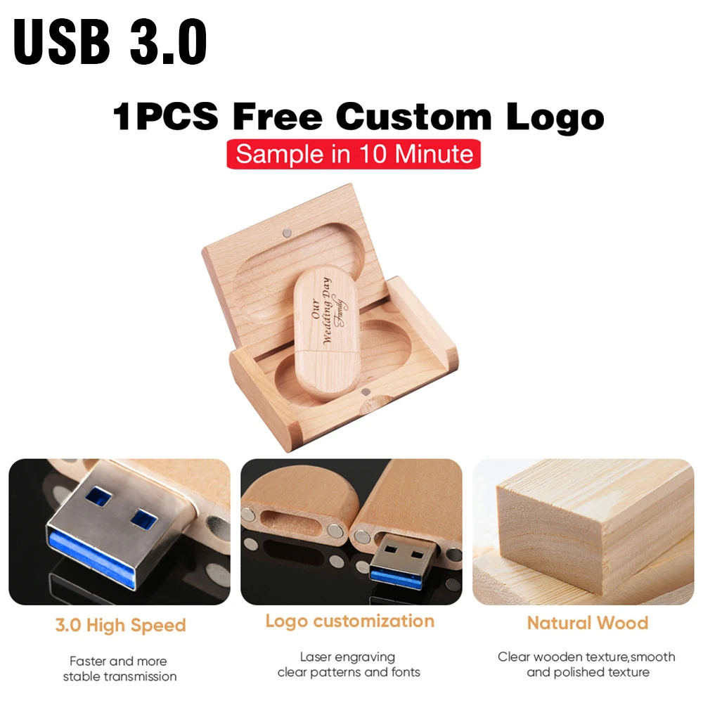 Wedding Gifts Free Custom LOGO Wooden USB 3.0 Flash Drive 4GB/8GB/16GB/32GB/64GB Pen Drives Oval Memory Stick Real Capacity
Wedding Gifts Free Custom LOGO Wooden USB 3.0 Flash Drive 4GB/8GB/16GB/32GB/64GB Pen Drives Oval Memory Stick Real Capacity