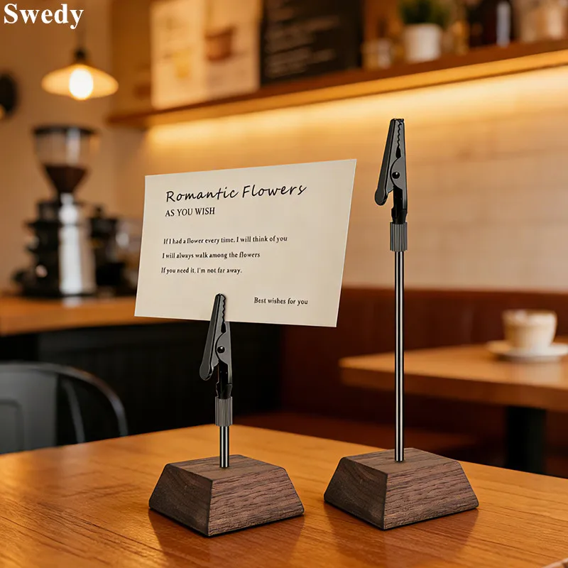 5 Pieces Wooden Place Card Holder With Alligator Clip Cafe Restaurant Table Number Stand Desktop Menu Note Holder Memo Clip
5 Pieces Wooden Place Card Holder With Alligator Clip Cafe Restaurant Table Number Stand Desktop Menu Note Holder Memo Clip