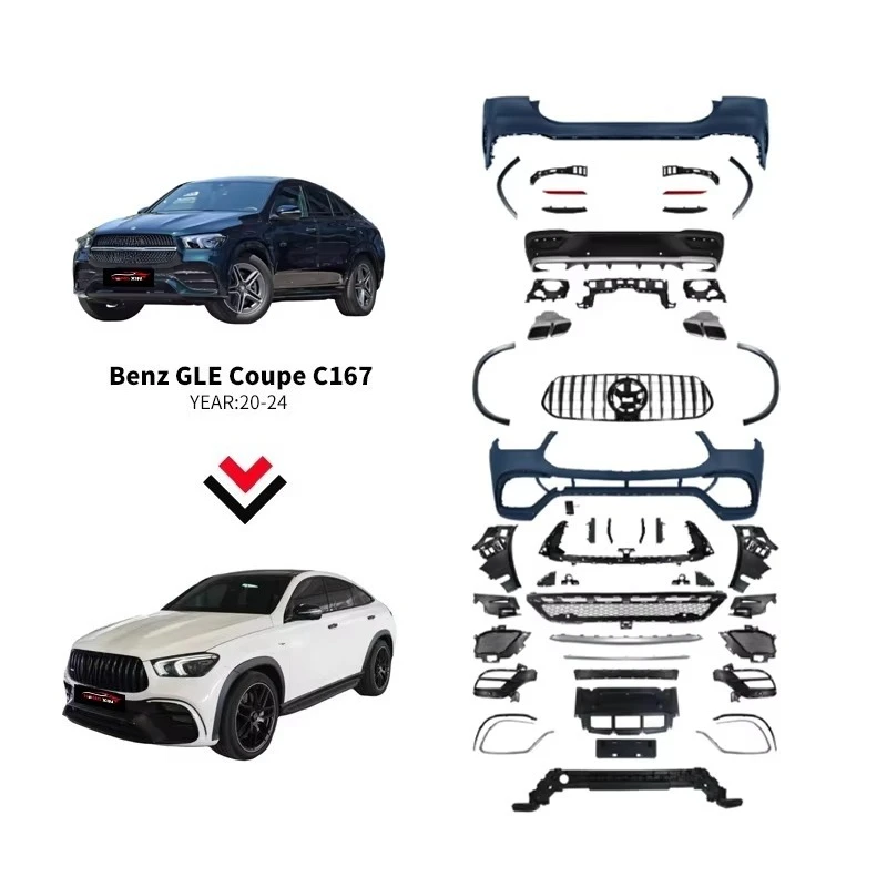 For Gle 63 C167 Front Bumper Lip Rear Bumpers Body Kit for Auto Accessories Gle Coupe C167 2020-2024 Upgrade
For Gle 63 C167 Front Bumper Lip Rear Bumpers Body Kit for Auto Accessories Gle Coupe C167 2020-2024 Upgrade